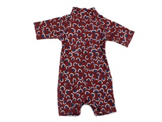 Soft Gallery swimsuit Rey Russet brown Aop coral